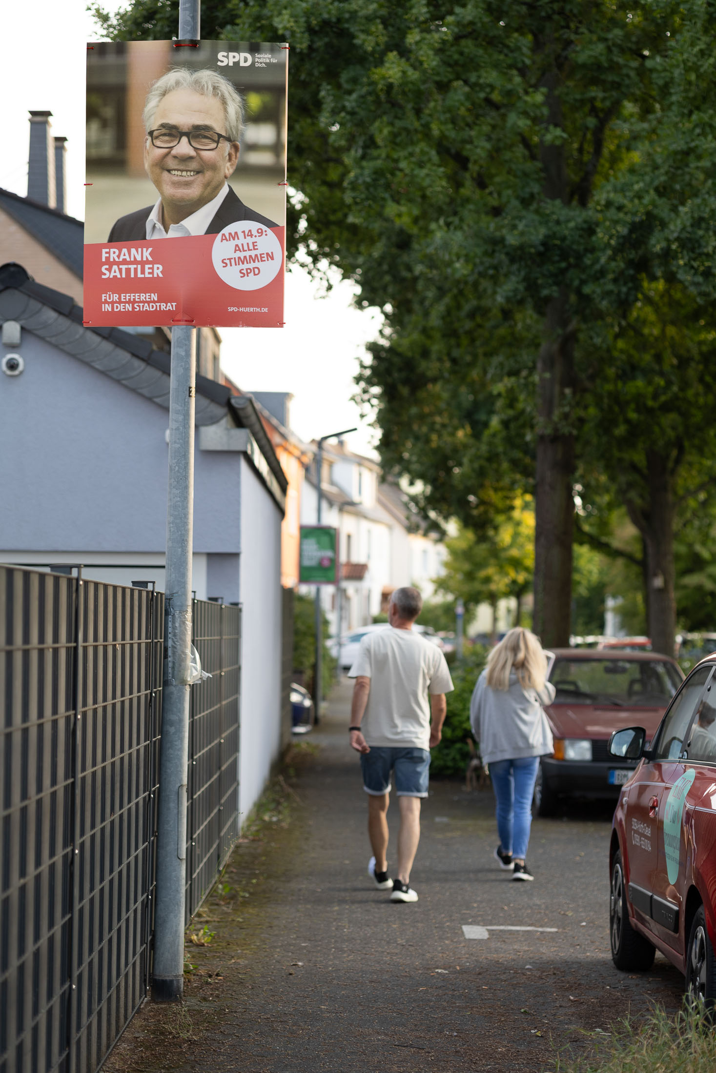 Wahlplakat im Straßenbild
